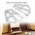thumbnail image 2 of Fdit Furniture Hinges,2Pcs Stainless Steel Shoes Drawer Cabinet Hinges Turing Rack Replacement Fittings, Shoes Cabinet Turning Rack, 2 of 8
