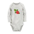 thumbnail image 1 of iDzn Fruit Raspberry Image Print Cute Rompers, Newborn Baby Unisex Bodysuits, Infant Jumpsuits, Toddler 0-12 Months Kids Long Sleeves Oufits, 1 of 4