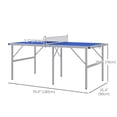 thumbnail image 2 of Soozier Ping Pong Table Set with Net Paddles Balls for Outdoor Indoor Blue, 2 of 9