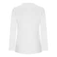 thumbnail image 4 of Timegard Hauts pour Femmes Col en V Échancré à Boutons Plissé Manches Longues Confortable Chic Décontracté Tunique Hauts Blouse, 4 of 4