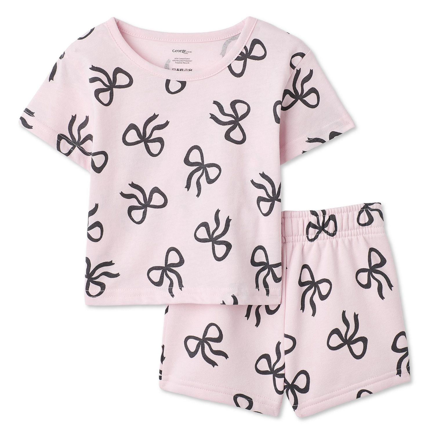 Ensemble 2 pièces avec short George pour bébés filles