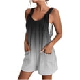 thumbnail image 2 of zanvin Combinaisons pour Femmes, Combinaisons Courtes d'Été Décontractées pour Femmes, Salopettes, Shorts, Gris, 2 of 6