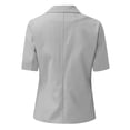 thumbnail image 4 of TIMIFIS Blazer Cardigan for Women Short Sleeve Open Front Cardigan Solid Color Jacket Work Office Blazer Outfall Business Clothes, 4 of 4