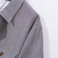 thumbnail image 3 of Summer Men's Heavy Design Corduroy Jacquard Short Sleeve Shirt - Christmas Pattern, Linen Fabric, Suitable for Daily/Work Wear, 3 of 3