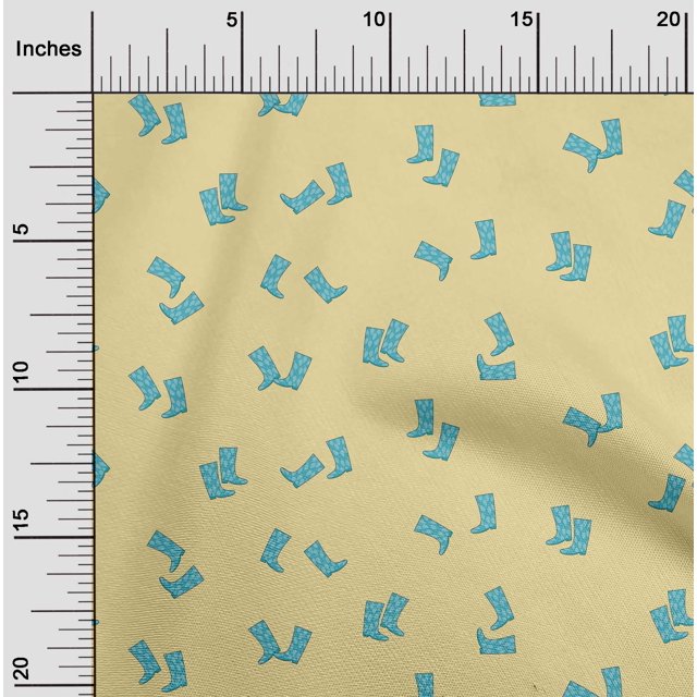 oneOone Cotton Poplin Fabric Boots Fashion Decor Fabric Printed BTY 42 Inch Wide