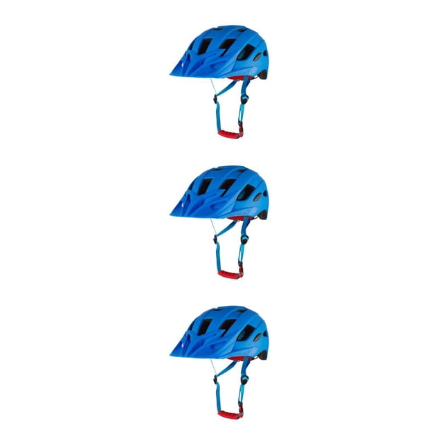 braveheart PC Womens Mountain Bike Helmet - Comfortable Lining And Adjustable Size Sweat Absorbing Cycling High Density Matte Blue 3Set