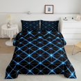 thumbnail image 1 of Erosebridal Futuristic Stripes Bedding Full Comforter Set, Modern Abstract Down Comforter, Minimalism Room Decor, Reversible 3pcs, 1 of 8