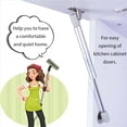 thumbnail image 3 of TFixol Hydraulic Cabinet Door Lift Support Rod with ABS Top, Quiet and Durable 60N Pressure Spring for Easy Installation and Smooth Operation, 3 of 6