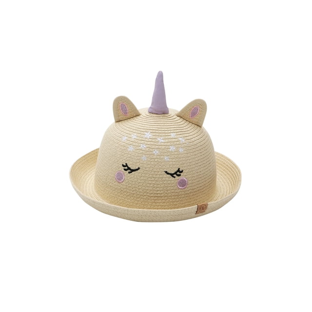 FlapJackKids - Chapeau de Paille pour Enfants - Unicorn - Grand