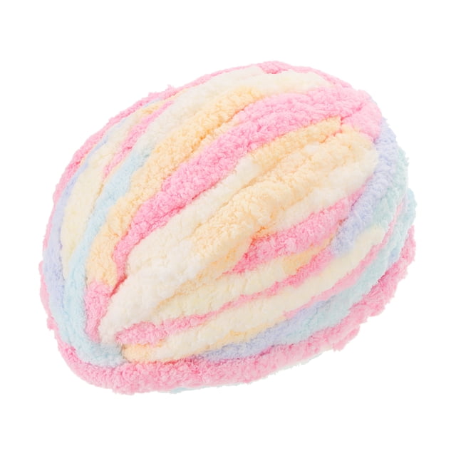 Unique Bargains Fil Chenille Épais en Polyester Coloré Rose pour Crocheter des Couvertures, 1 Pce