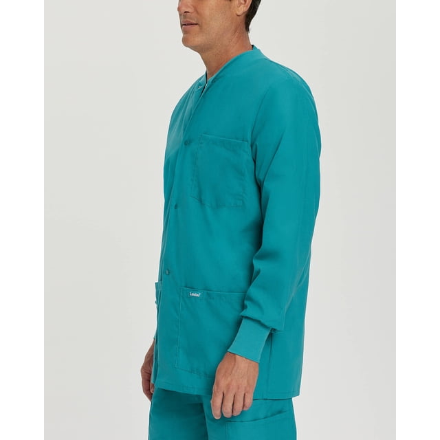 Landau Essentials Vestes de Sarrau à 5 Poches pour Hommes - Coupe Classique Décontractée, Col Ras du Cou, devant à Boutons-Pression, Sarraus d'Échauffement 7551