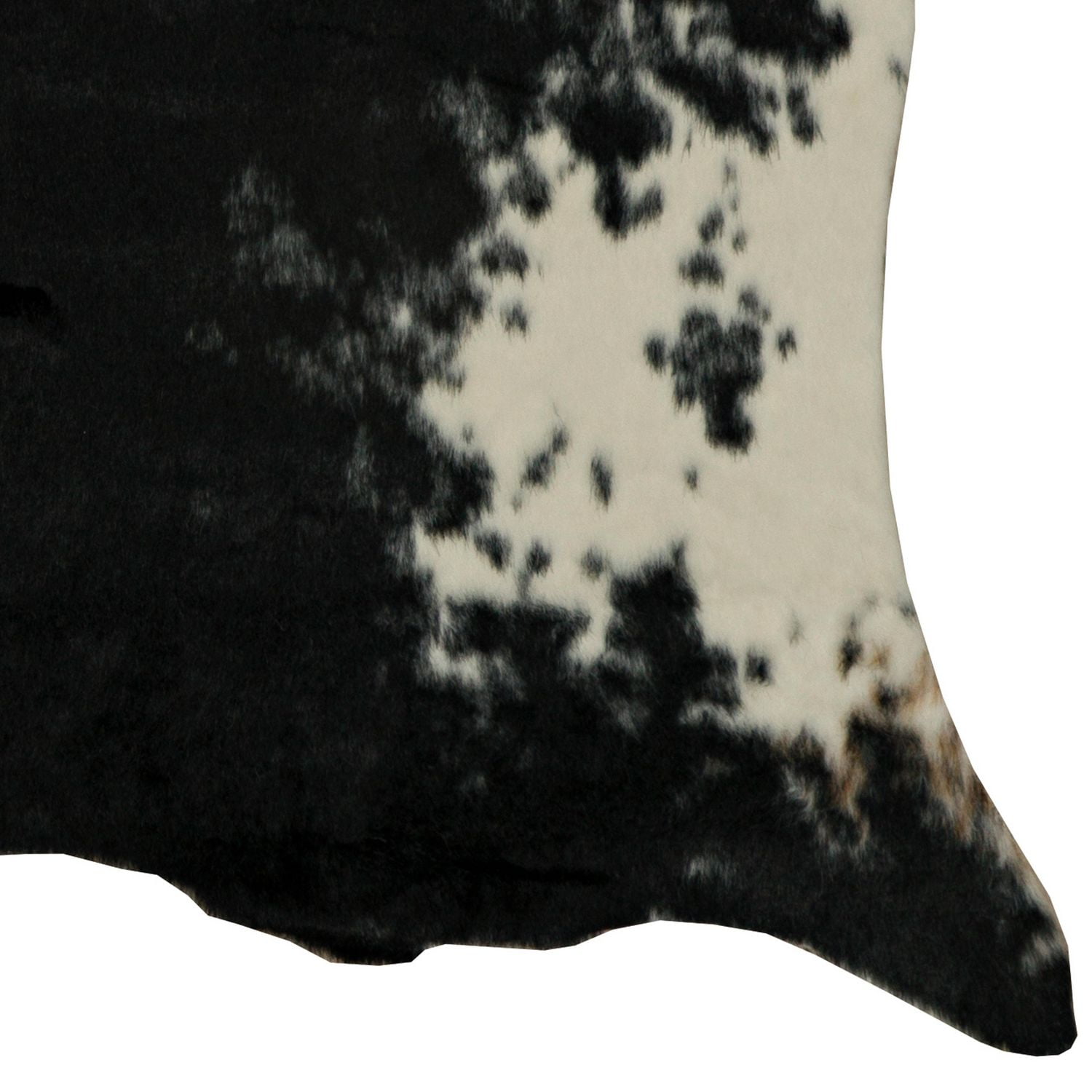 Faux Cowhide Mini Black & White Salt N Pepper Accent Rug