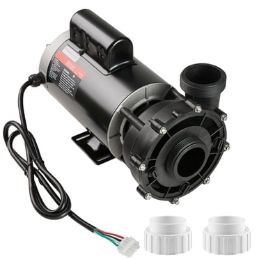 KFFKFF Pompe de SPA à Double Vitesse, 56 Cadres, Pompe de SPA pour SPA AC 220-240V, Haute Vitesse 4HP/210GPM/65.61 Pieds Ou Basse Vitesse 0.7HP/103GPM/16.07 Pieds, Interface Rotative à 90° avec Port 2 Pouces pour SPA