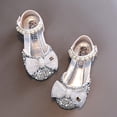 thumbnail image 4 of Sandales pour Fille Ohufall Mode Été Sandales pour Filles Robe Performance Chaussures de Danse Paillettes Perles Maille Nœud Boucle Chaussures de Princesse, 4 of 9