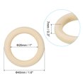 thumbnail image 2 of Unique Bargains 40mm Wooden Rings for Crafts, 30 Pack Natural Wood Rings Unfinished Wood Loop Circle, 2 of 8