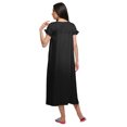 thumbnail image 4 of Moomaya Robe de Nuit en Coton Unie pour Femmes à Manches Courtes, 4 of 6