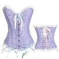 thumbnail image 2 of Haut Corset Ajusté Gothique Élégant à Fleurs à Lacets pour Femmes pour Fêtes Festivals et Spectacles, 2 of 7