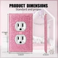 thumbnail image 2 of Kanayu 4 Pcs Light Pink Shiny Rhinestones Cover Bling Switch Wall Plate Decorative Includes 2 Duplex Light Plate Switch 2 Single Toggle Socket Outlet Cover 4.5" x 2.8", 2 of 6