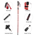 thumbnail image 2 of Lightweight Collapsible Trekking Pole Five-fold Walking Stick for Hiking Camping Backpacking, 2 of 8