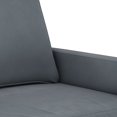 thumbnail image 3 of vidaXL 2 Piece Sofa Set with Cushions Dark Grey Velvet, 3 of 4