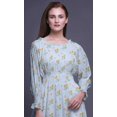 thumbnail image 5 of Bimba Floral Women Cotton Smocked Boho Renaissance Long Ruffle MaxiDress-XX-Large, 5 of 5
