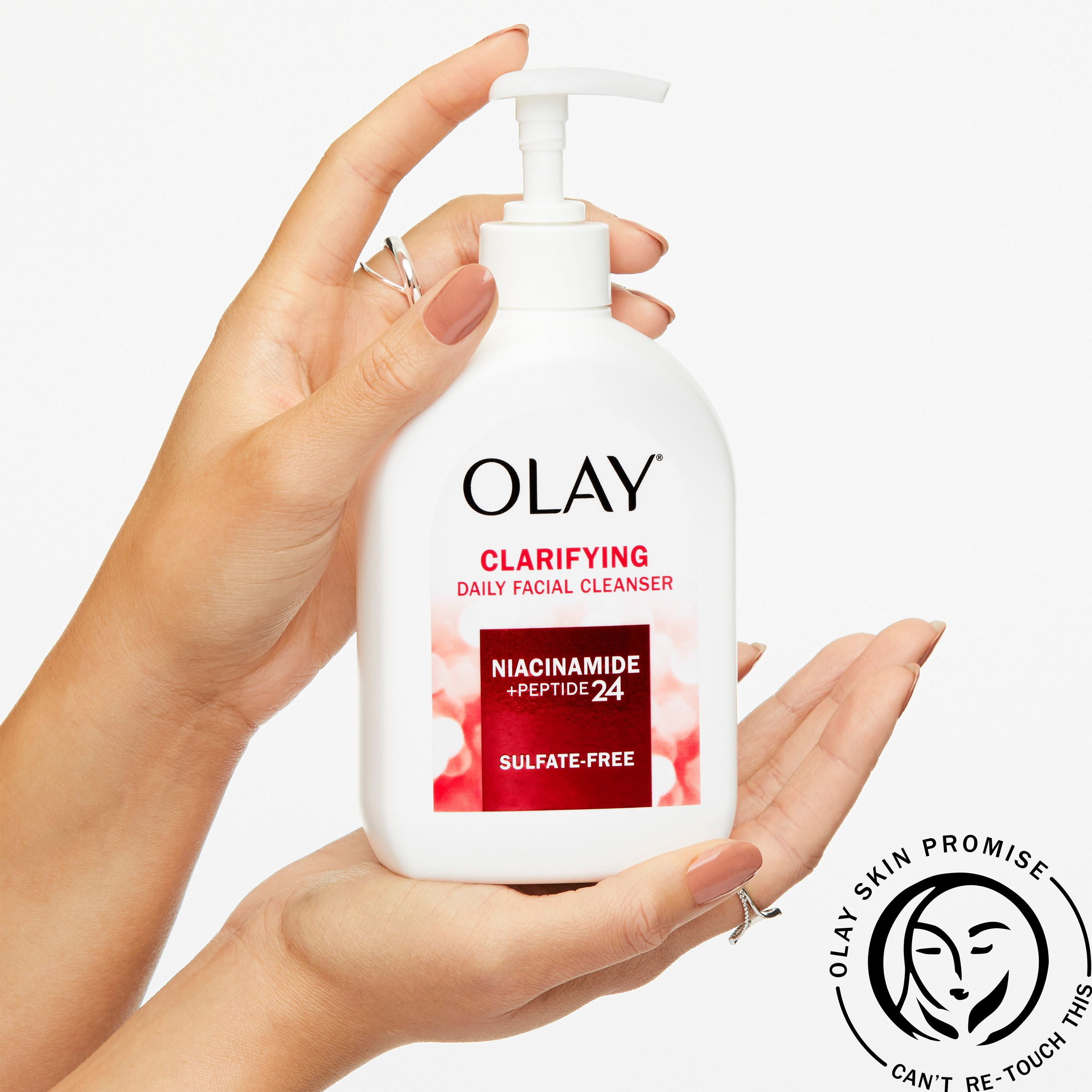 Olay Niacinamide + Peptide 24 Nettoyant pour le Visage, Purifiant, Sans Sulfate