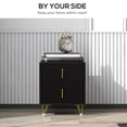 thumbnail image 4 of HOMCOM Nightstand, Bedside Table, Side End Table w/ 2 Drawers, Metal Legs, 4 of 10