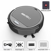 RYRDWP Robot Vacuum And Mop Combo, 3 In 1 Robotic Vacuum Cleaner With Watertank/Dustbin/Brush, Blocked By Hair, Ideal For Hard Floor/Pet