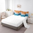 thumbnail image 3 of YST Abstract Aesthetic Gradient Ombre Comforter Set, 7-Piece, King, Watercolor Geometric, Dot and Wave Line, 3 of 4