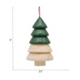 thumbnail image 4 of Holiday Time Winter Chalet Wooden Christmas Tree Ornament, Green, 4 of 4