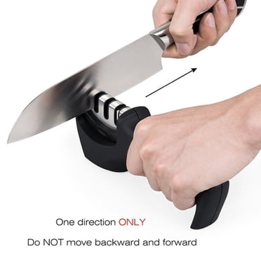 Ccdes 3-Stage Home Kitchen Knife Sharpener Quick Sharpener Knife Grinder Non-Slip ABS, Kitchen Knife Sharpener,Knife Sharpener