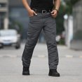 thumbnail image 4 of EGNMCR Men's Lightweight Pants, Cargo Pants Men, Linen Pants Men Mens Fashion Solid Multiple Pockets Multi Multifunctional Work Trousers Pants Men Polyester Pants, 4 of 7
