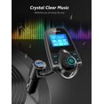 thumbnail image 5 of Nulaxy Bluetooth Car FM Transmitter Audio Adapter Receiver Wireless Hands Free Car Kit W 1.44 Inch Display - KM18 Black NEW, 5 of 5
