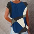 thumbnail image 3 of Blouses à Manches Courtes pour Femmes Mode Femmes Mode Manches Courtes Col Rond T-Shirt Imprimé Blouse Hauts Amples T-Shirts d'Été pour Femmes Hauts à Manches Courtes Femmes Blouse à Manches Courtes, 3 of 6