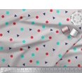 thumbnail image 2 of Soimoi Japan Crepe Satin Fabric Square,Dot & Triangle Geometric Fabric Prints by Yard 42 Inch Wide, 2 of 3