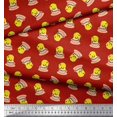 thumbnail image 3 of Soimoi Georgette Viscose Fabric Cup,Plate & Chick Cartoon Print Sewing Fabric Yard 42 Inch Wide, 3 of 3