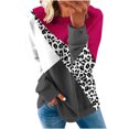 thumbnail image 2 of 2023 Chandail à Capuchon Surdimensionné pour Femmes Col Rond Mode Décontractée Manches Longues Imprimé Chandail en Molleton Hauts Blouse Costumes Halloween/noël 50 % de Rabais Liquidation, 2 of 5