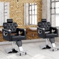thumbnail image 4 of Gymax Chaise de Barbier Réglable, Pompe Hydraulique Robuste, Chaise de Salon, Rotation à 360°, 4 of 10