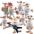 thumbnail image 1 of EDTara 8pcs/bag Booba Buba Pig Plush Doll Table Decoration Mold Toy, 1 of 4