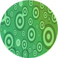 thumbnail image 1 of Ahgly Company Machine Washable Indoor Round Transitional Neon Green Area Rugs, 5' Round, 1 of 7