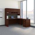 thumbnail image 2 of Scranton & Co 72" L Shaped Desk with Hutch in Mahogany, 2 of 8