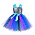 thumbnail image 3 of MIASHUI Robe de Demoiselle d'Honneur Sans Manches à Bretelles, Ensemble Sirène Princesse avec Bandeau, Bleu, 2-3 Ans, 3 of 6