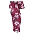 thumbnail image 1 of zanvin Robe de Grossesse pour Femmes, Robe de Maternité Sans Manches à Imprimé pour Femmes, Robe Longue Décontractée à Épaules Dénudées, 1 of 5