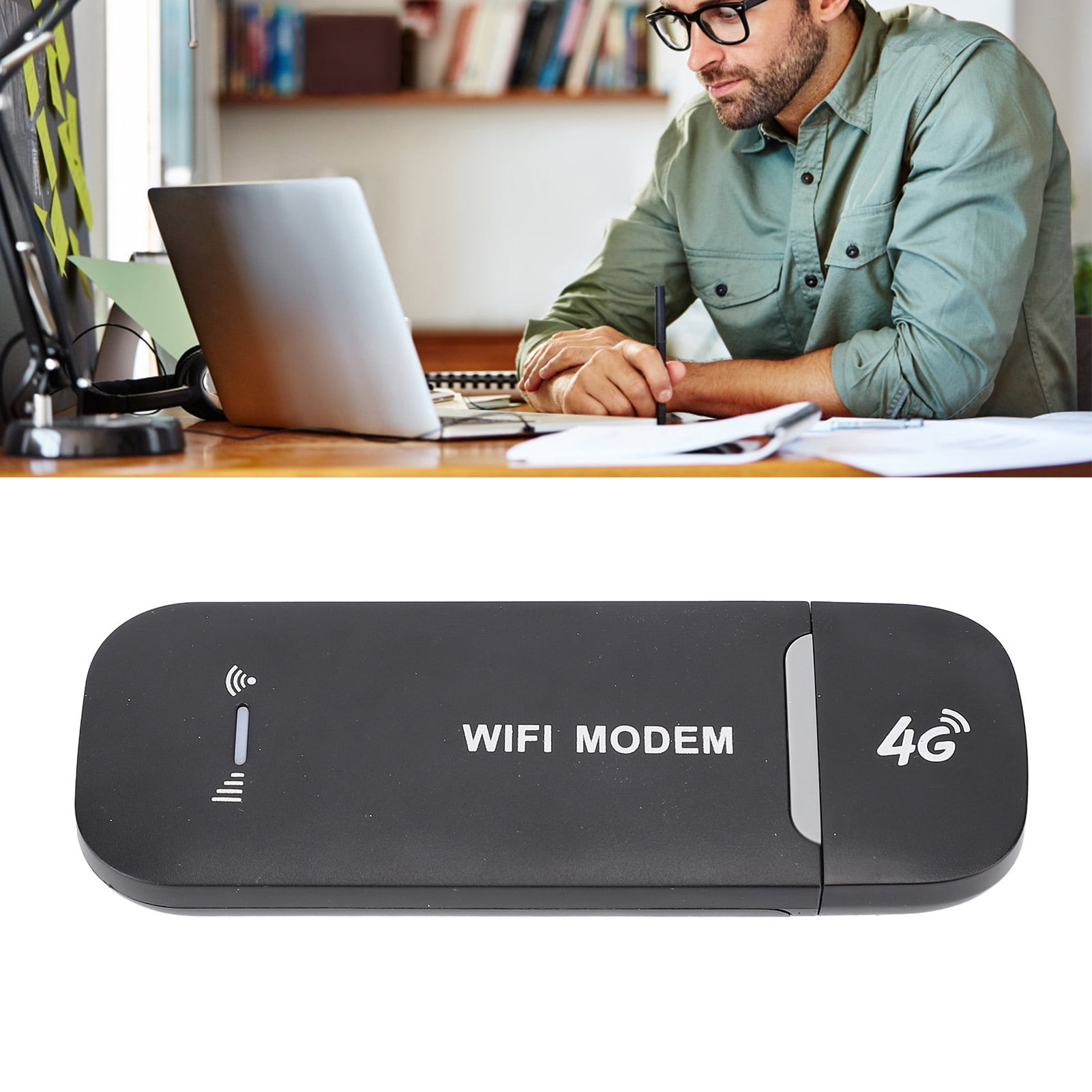 WiFi Modem, Portable Sim Hotspot 4G WiFi Dongle Unlocked Mobile WiFi Hotspot Support 8 Devices for Travel Long Distance