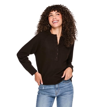 George Women's Long-Sleeve Henley Sweater