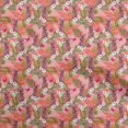 thumbnail image 1 of oneOone Velvet Light Pink Fabric Tropical Sewing Material Print Fabric By The Yard 58 Inch Wide, 1 of 5
