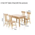 thumbnail image 4 of Wooden Table & Chair Kit  Miniature Dining Room Dollhouse Accessories  1/12 Scale, 4 of 9