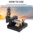 thumbnail image 4 of Double Paddle Morse Code Key, Portable Morse Code Double Paddle Auto Electric Key CW Morse Practice Key For Training, 4 of 8