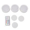 thumbnail image 2 of Under Cabinet Puck Light, Remote Control Warm RGB Closet Puck Lights Timing Battery Powered  For Wardrobes, 2 of 8