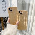 thumbnail image 4 of ORUYROP Designed for iPhone 12 Pro Max Case,Water Ripple Pattern Curly Wave Frame Soft Cute Phone Cover for Men Women Girls（iPhone 12 Pro Max,Yellow）, 4 of 7